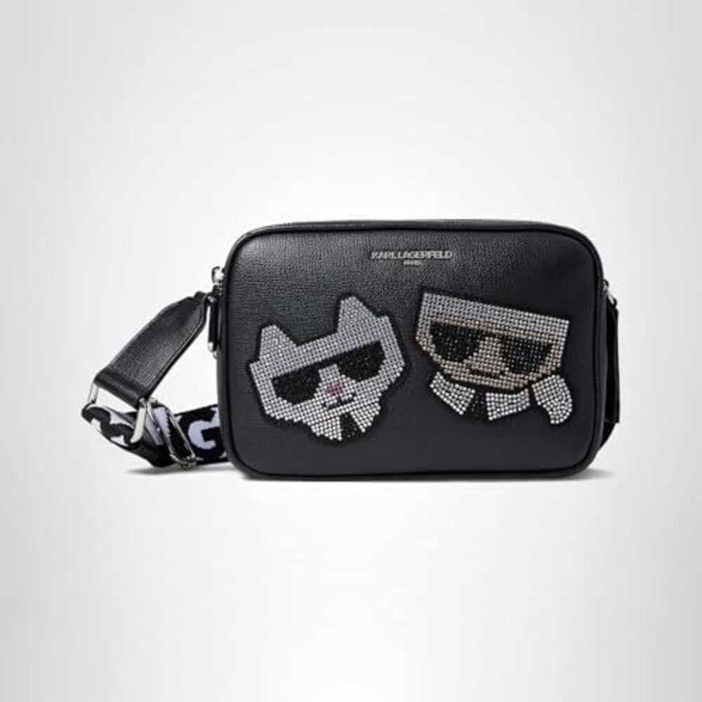 7030 Maybelle Choupette Crossbody, Black/Stone, One Size View 5